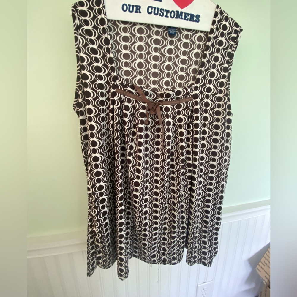 Brown Patterned tank top
